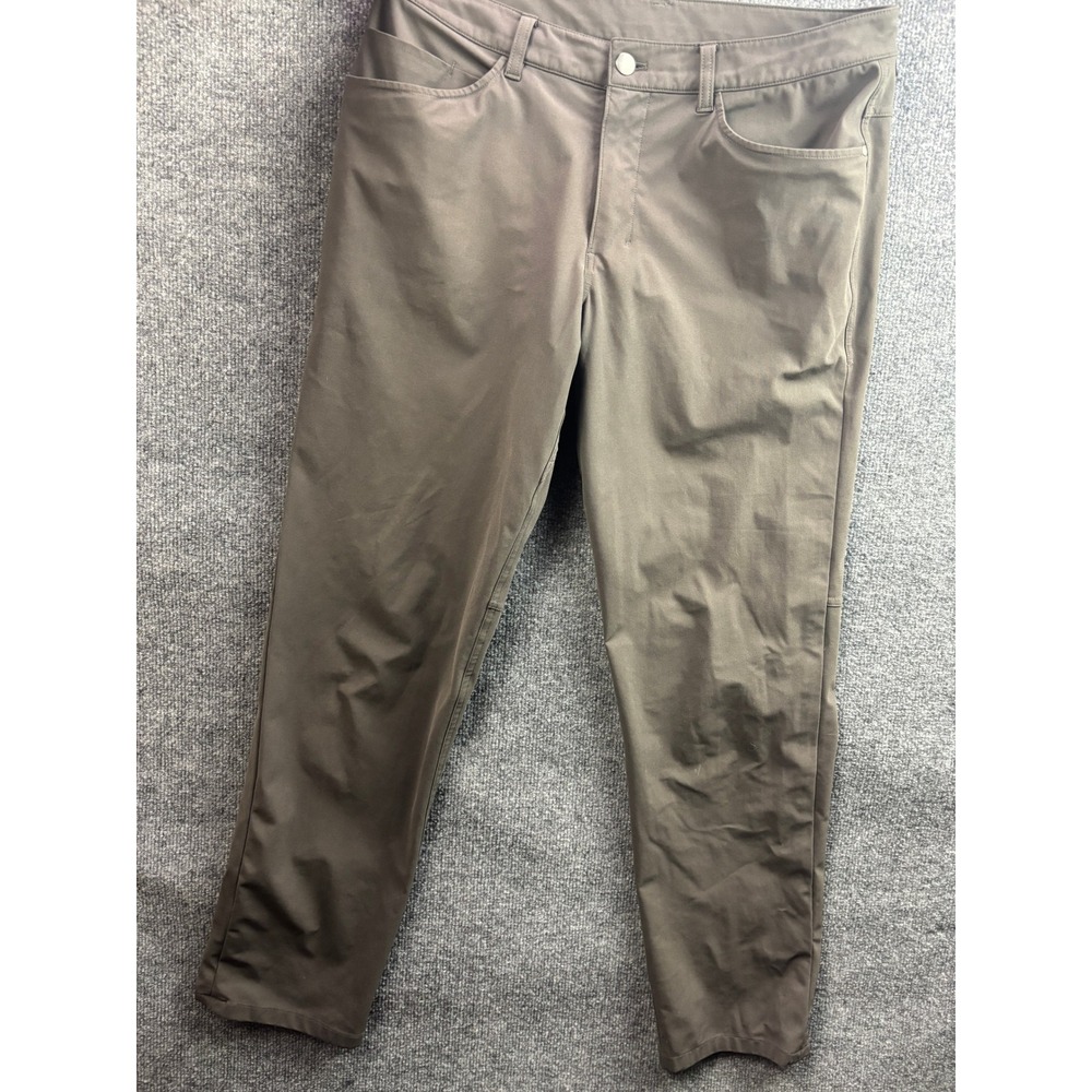 Lululemon ABC Pant Men 33 Brown Classic Fit Warpstreme LM5593S